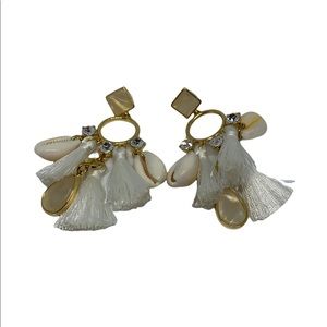 J Crew Beach Charm Statement Earrings